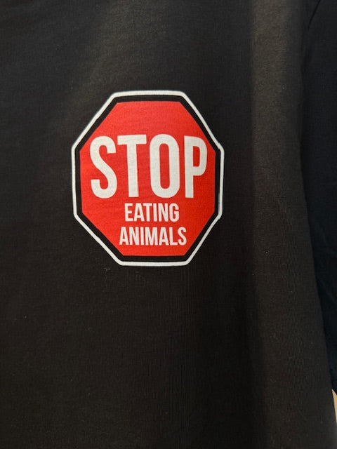 STOP EATING ANIMALS [Unisex] T-SHIRT [organic & fairwear] / 2 Versions available (8394445685003)