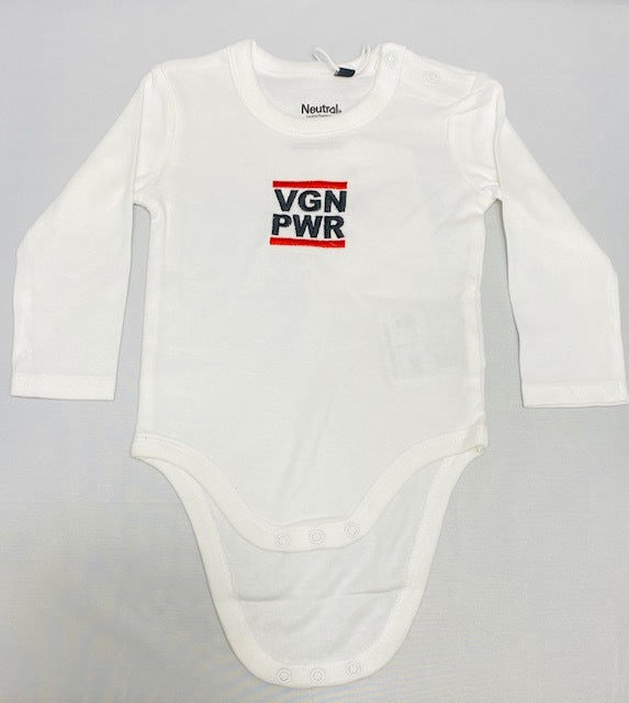 VGN PWR BABY STRAMPLER [organic & fairwear] (8326767083787)