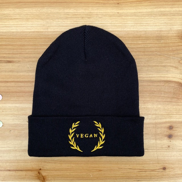 VEGAN -live for something or die for nothing- [black] BEANIE (8328387821835)