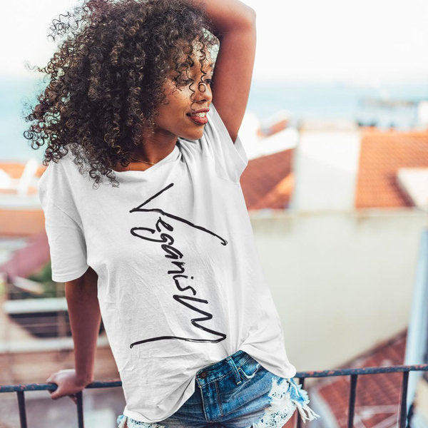 VEGANISM OVERSIZED T-SHIRT (UNISEX) - [ORGANIC & FAIRTRADE] (8326767444235)