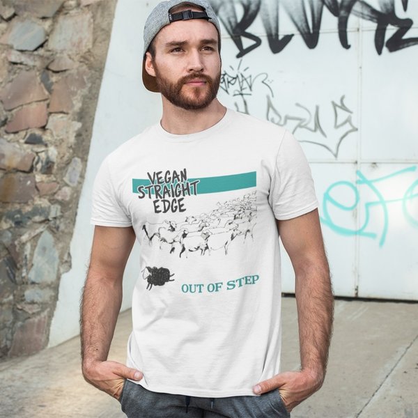 Vegan Straight Edge T-Shirt [unisex] -out of step- [organic & fairtrade] (8326767182091)