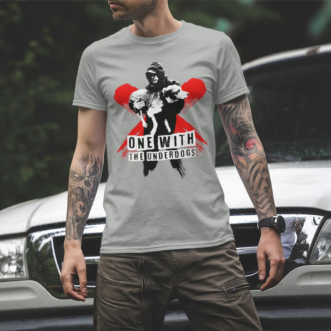 ONE WITH THE UNDERDOGS T-SHIRT (MEN) - [organic & fairtrade] (8326766788875)