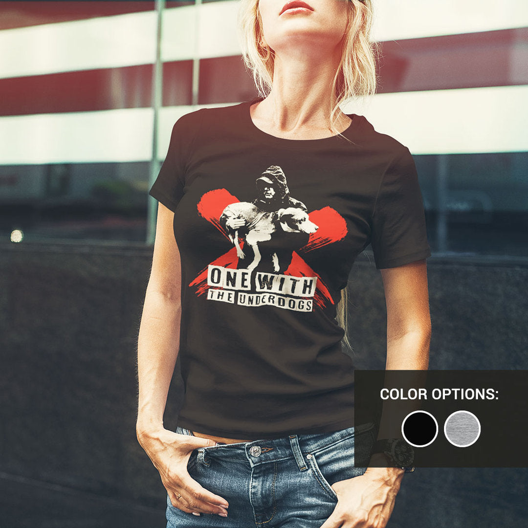 ONE WITH THE UNDERDOGS T-SHIRT (WOMEN) - [ORGANIC & FAIRTRADE] (8326753714443)